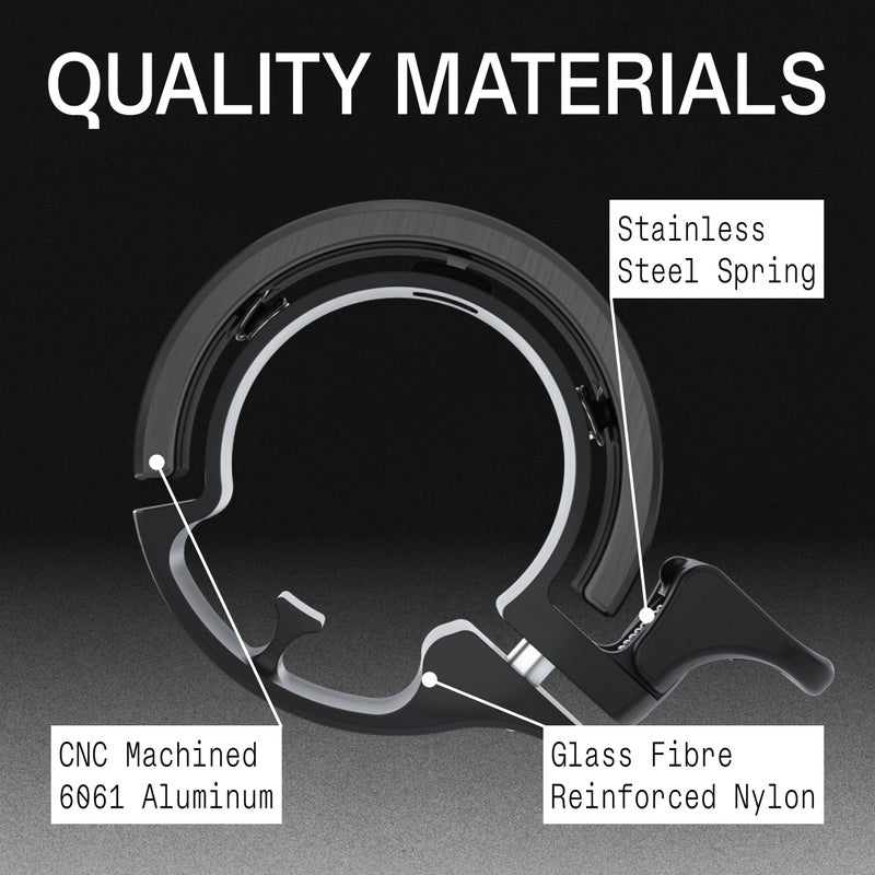 Knog Oi Bell Classic Edition 23.8mm - 31.8mm Handlebar Clamp Large - Black - Image 5